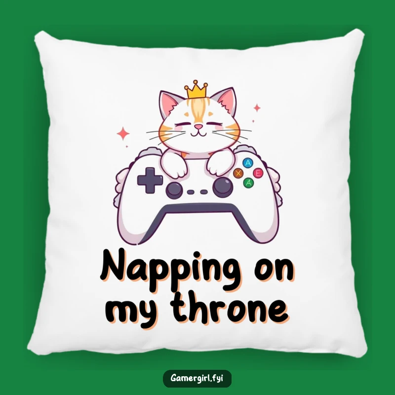 Funny Cat Pillow: Regal Comfort for the Ultimate Gamer's Cozy Corner