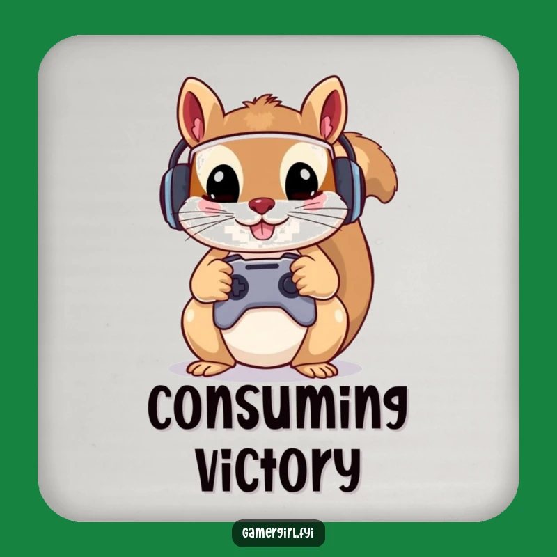 Funny Squirrel Coasters: Protect Surfaces with Gamer Flair - Hilarious Gift!