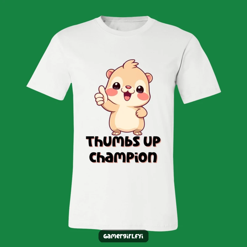 Funny Thumbs-Up T-Shirt - Tiny Creature Approval for Fun