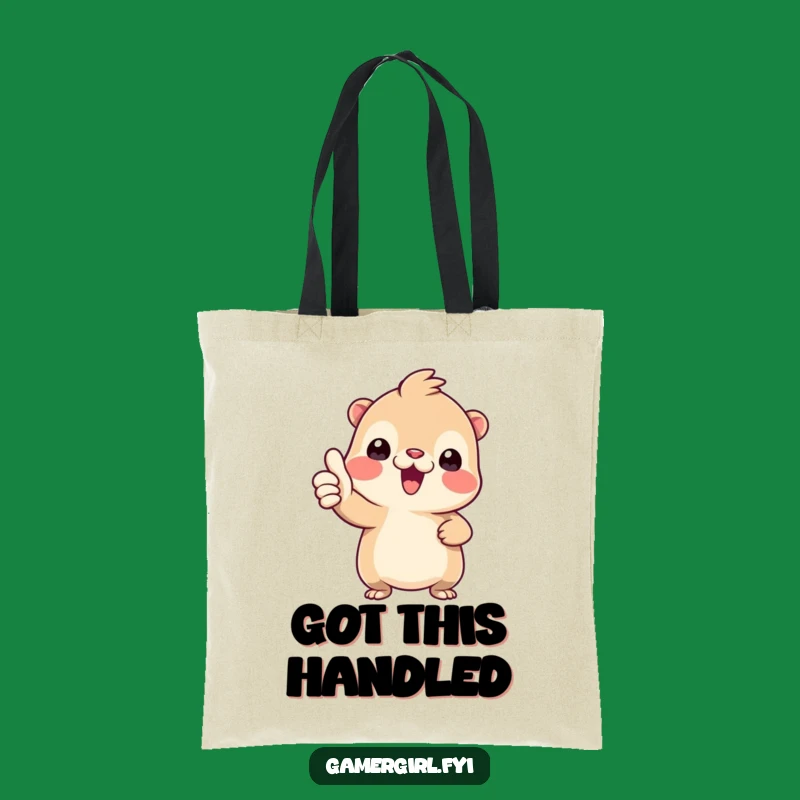 Funny Approval Tote Bag - Thumbs-Up Tiny Creature for Everyday